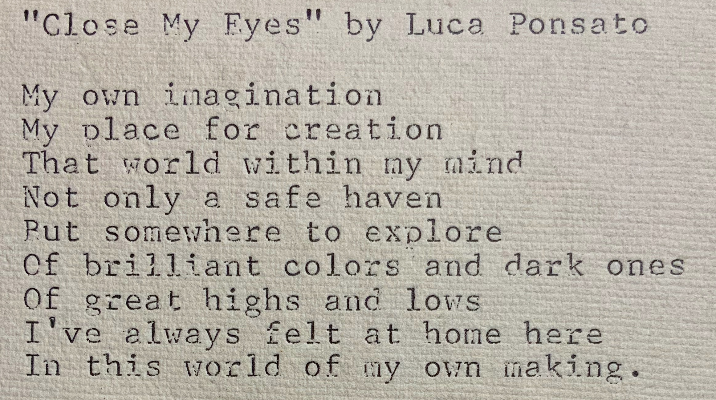 Close My Eyes
