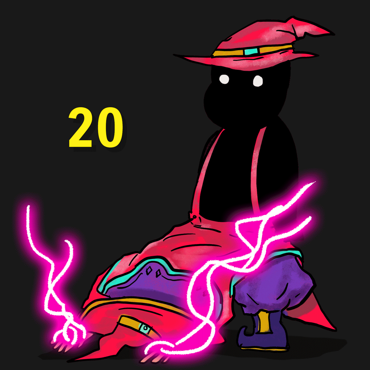JumBlack With Pink Mage Suit