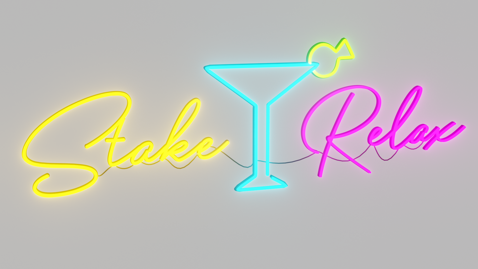 Relax Neon Sign - Cocktail Edition