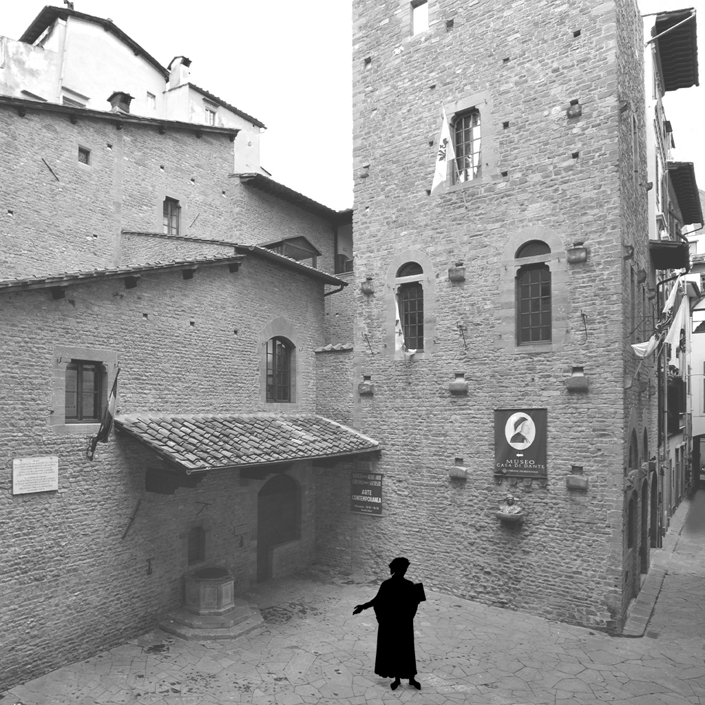 Dante's House in Florence_Silhouette #12