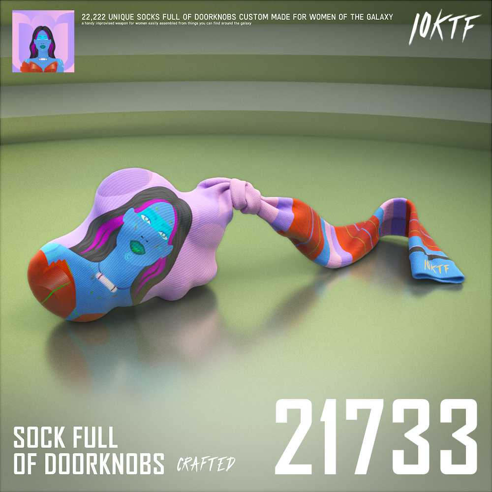 Galaxy Sock Full of Doorknobs #21733