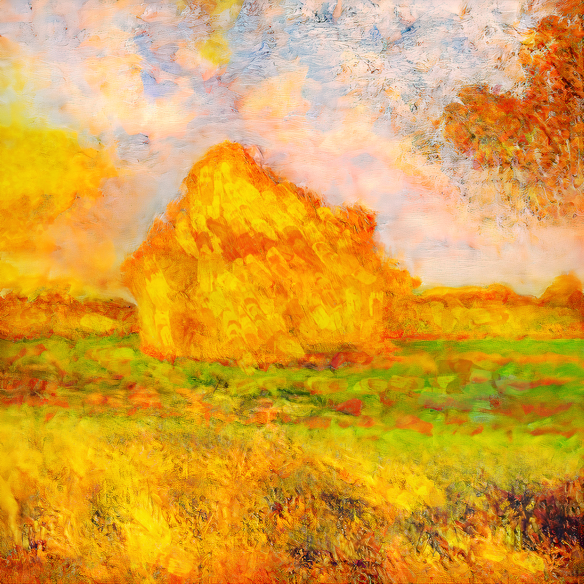 Wheatstacks (GAN - VAN GOGH X MONET)