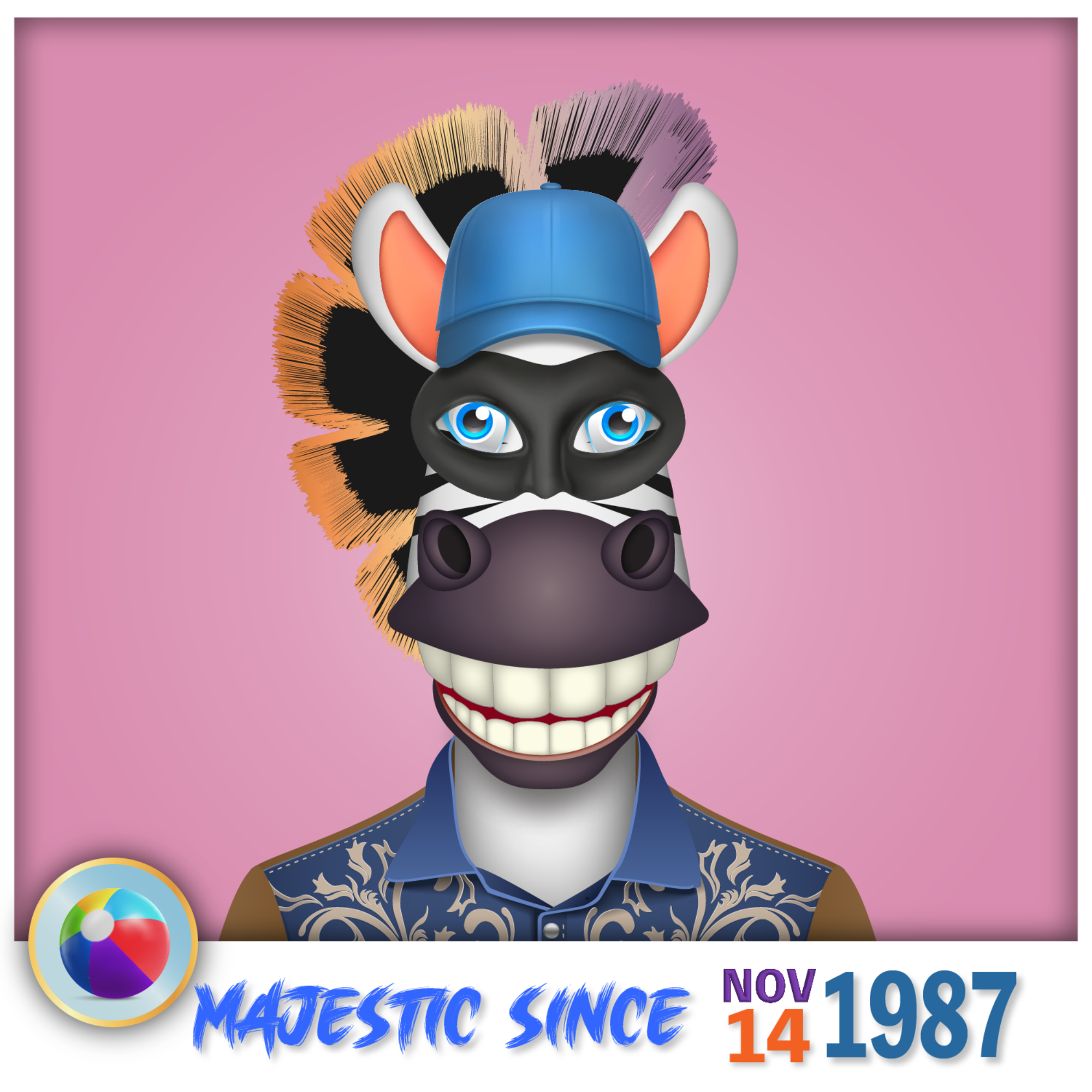 Zebra Birthday #1442