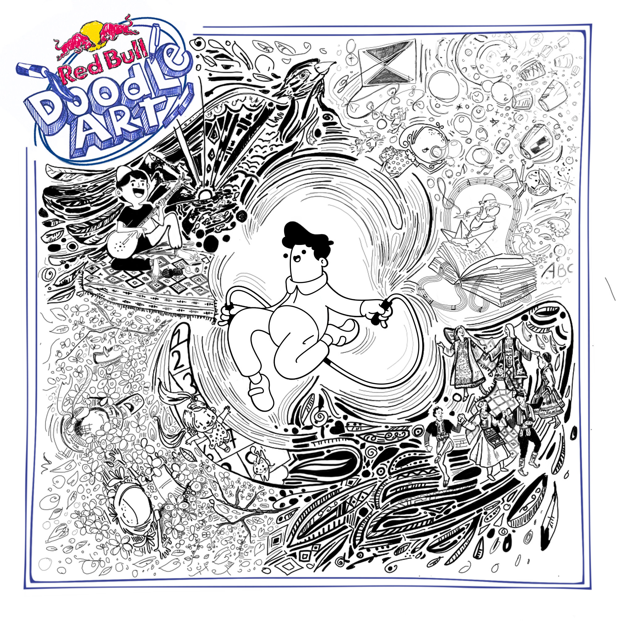 Red Bull Doodle Art Collection mentored by Burnt Toast #6466/12935