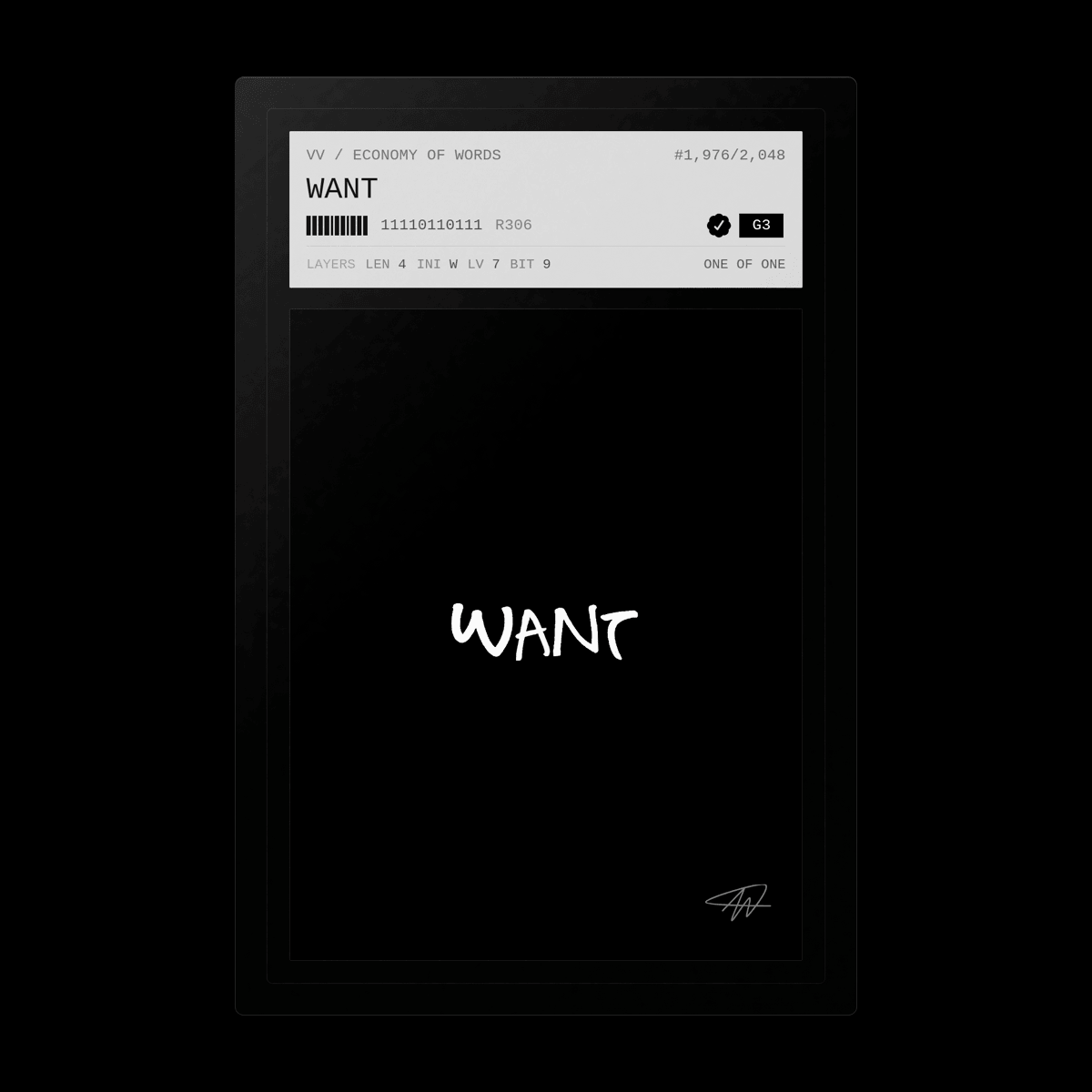 WANT · #1976