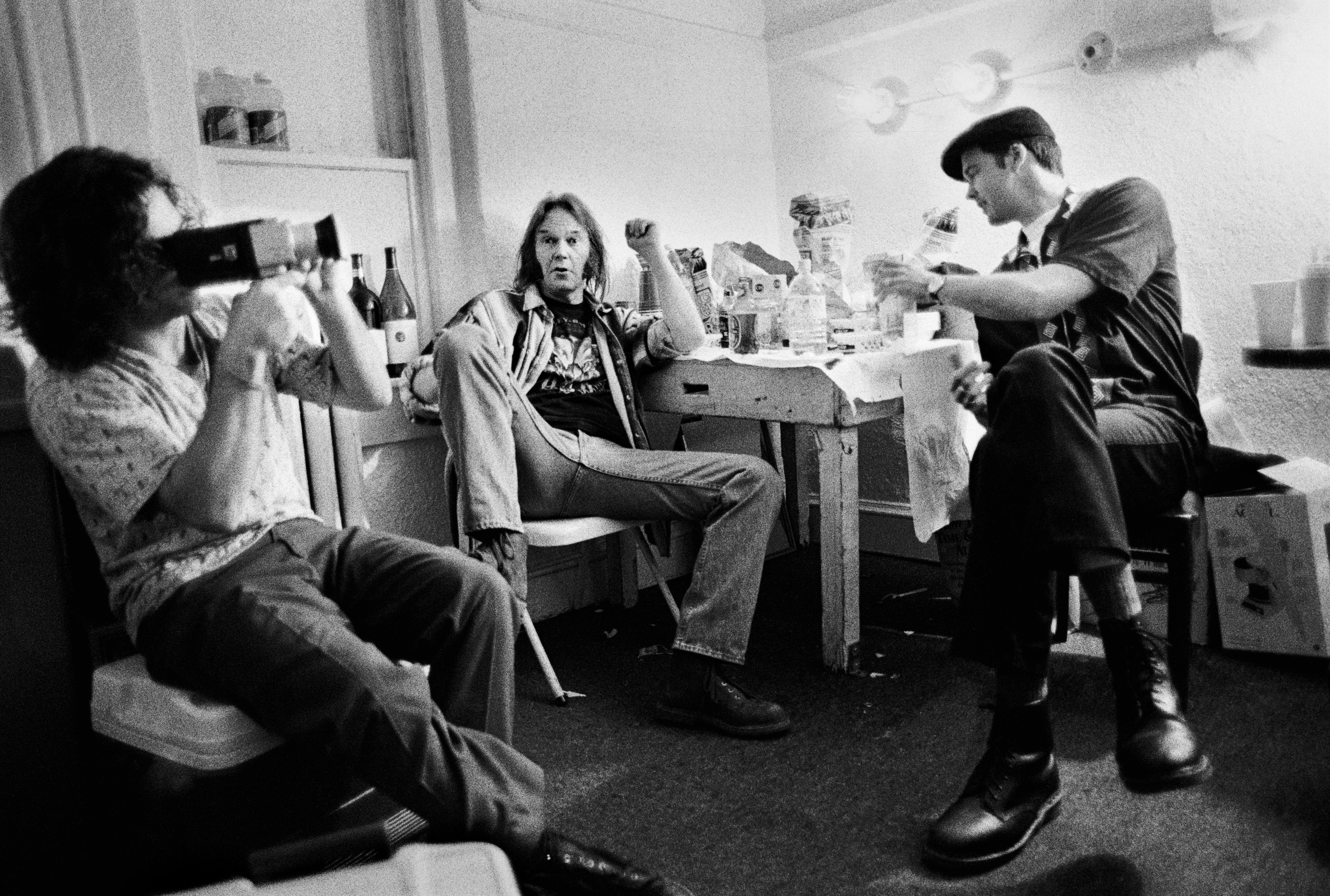 Eddie Vedder, Neil Young, and Krist Novoselic, Moore Theater, Seattle, 2/6/95