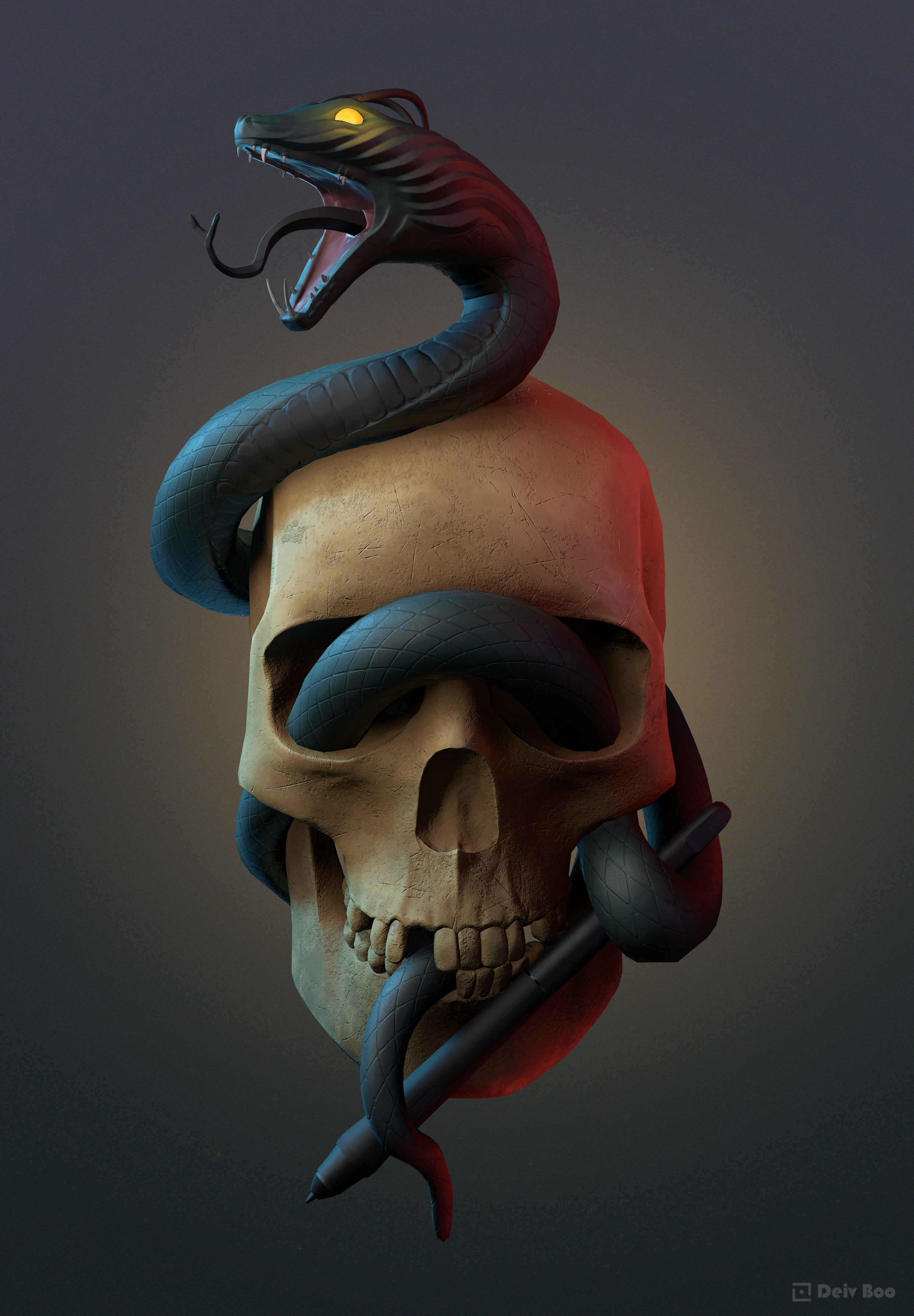 Scull & Snake