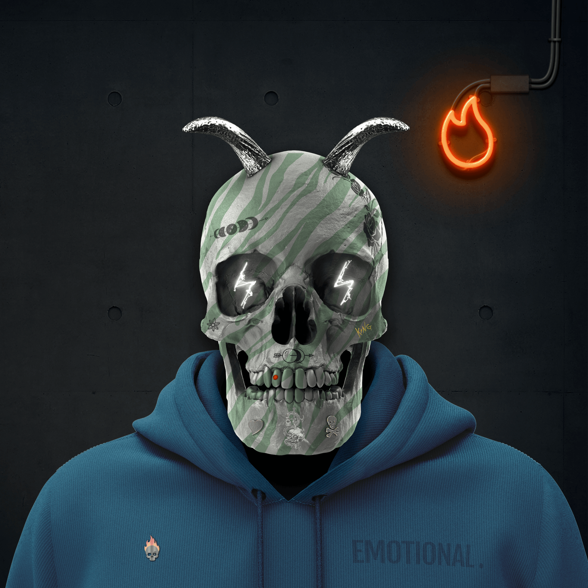 Cool Skull Club Vibrants #157