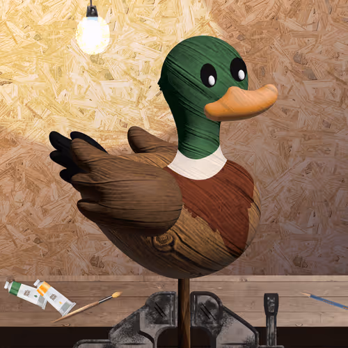Faux Wood Duck