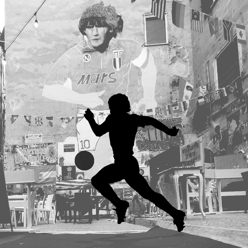Murales di Maradona Naples_Silhouette #11