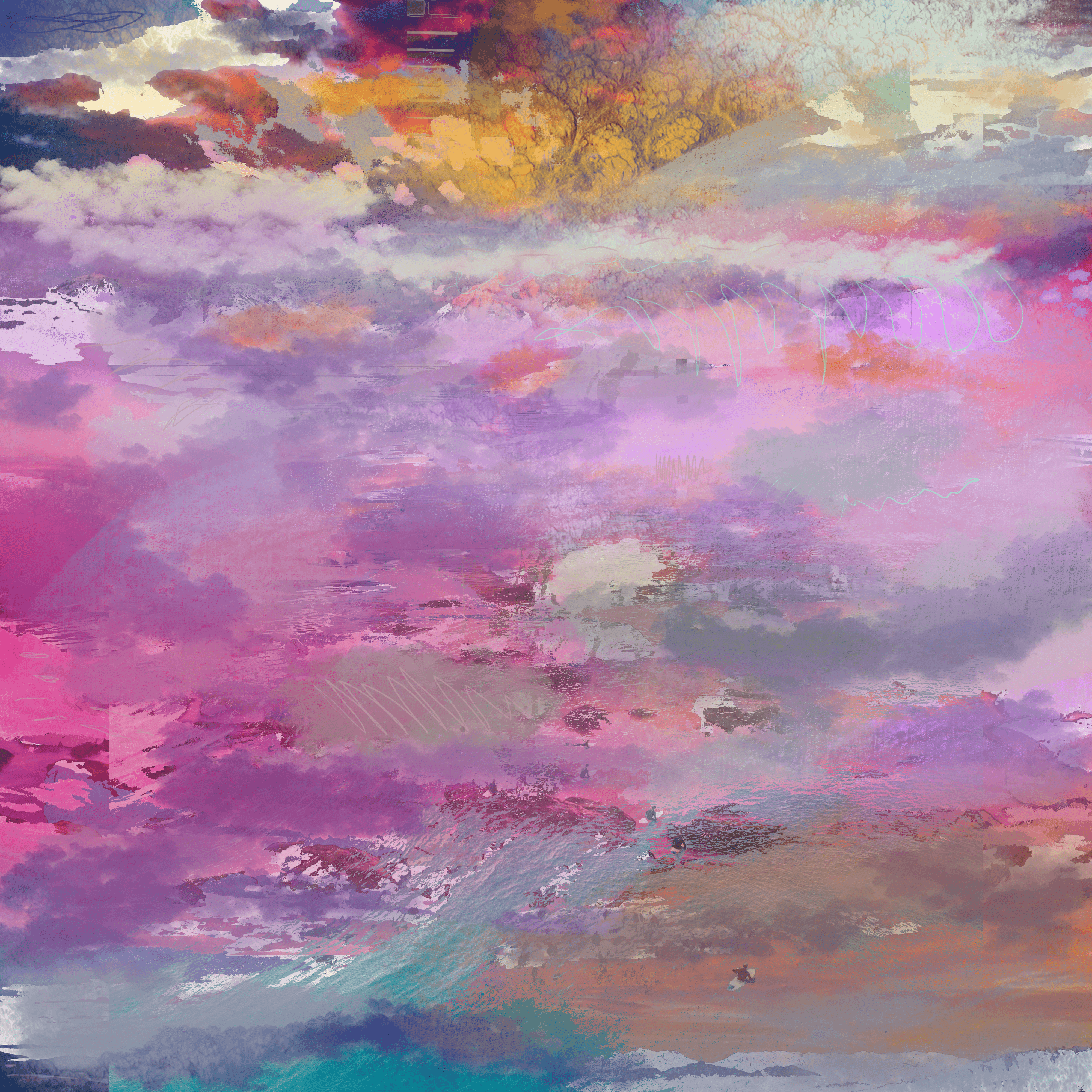 Surfing on the Infinite Intersellar Sunsets