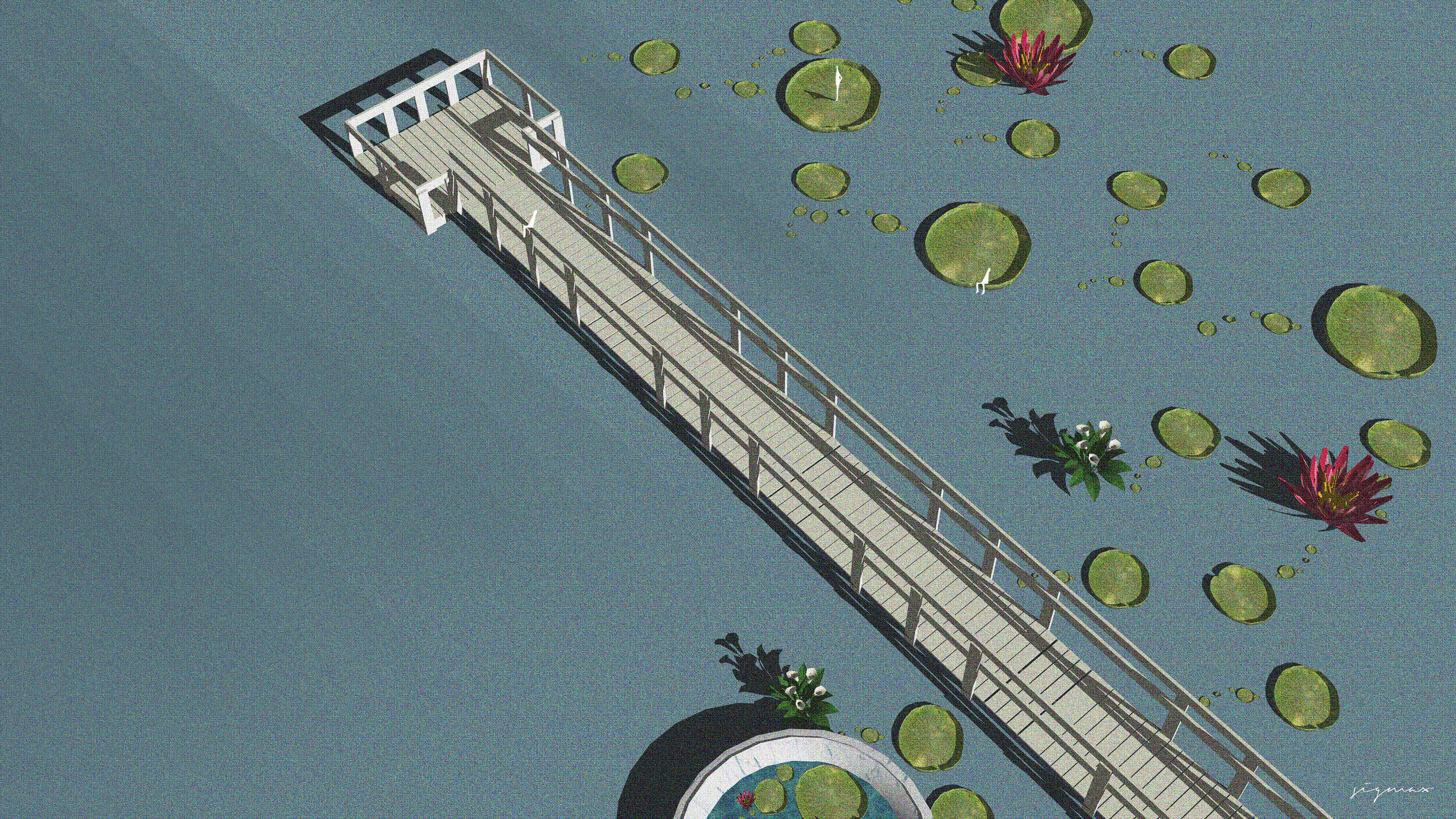 The Foot Bridge ~ somewhere in japan