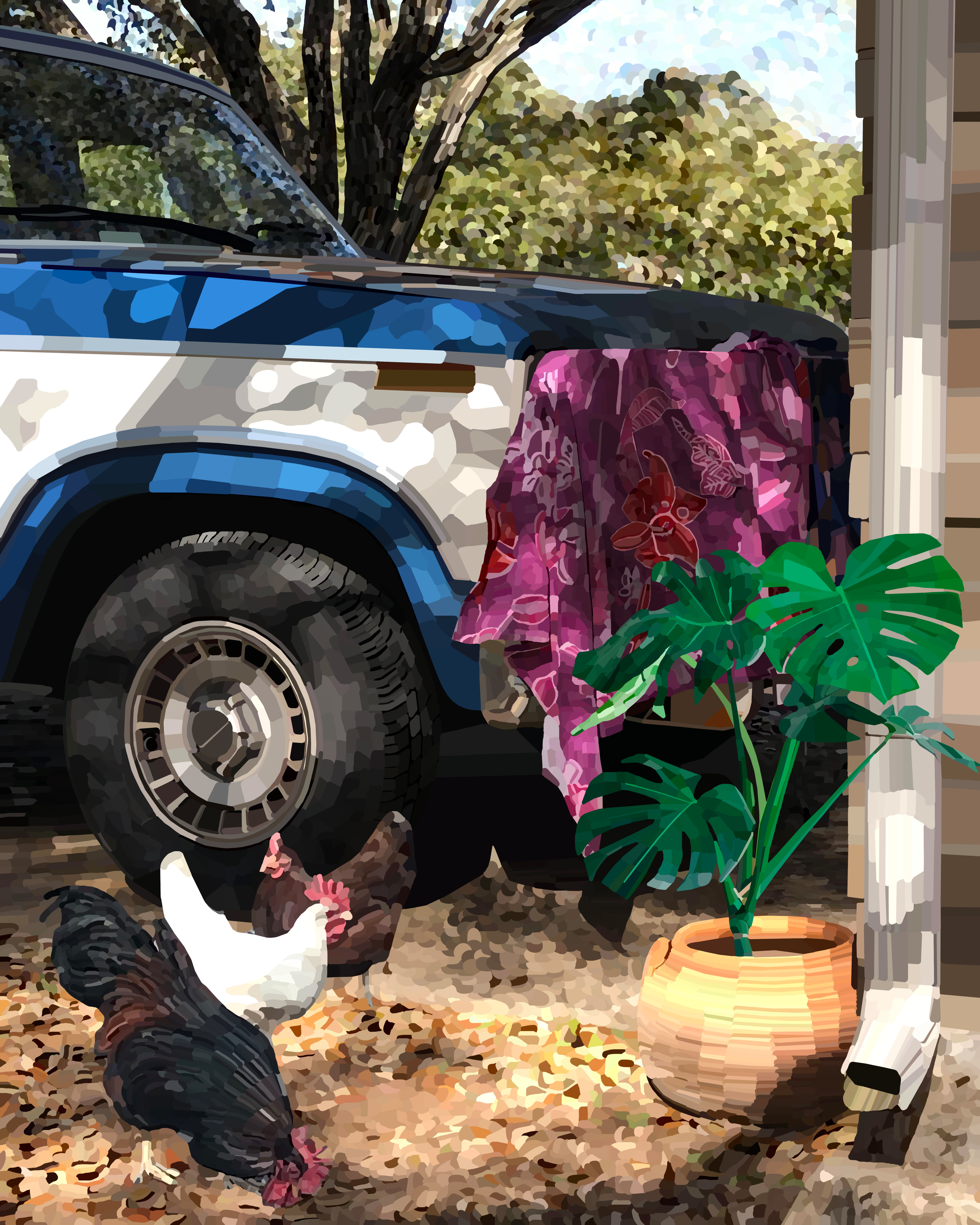 Chickens in the Yard