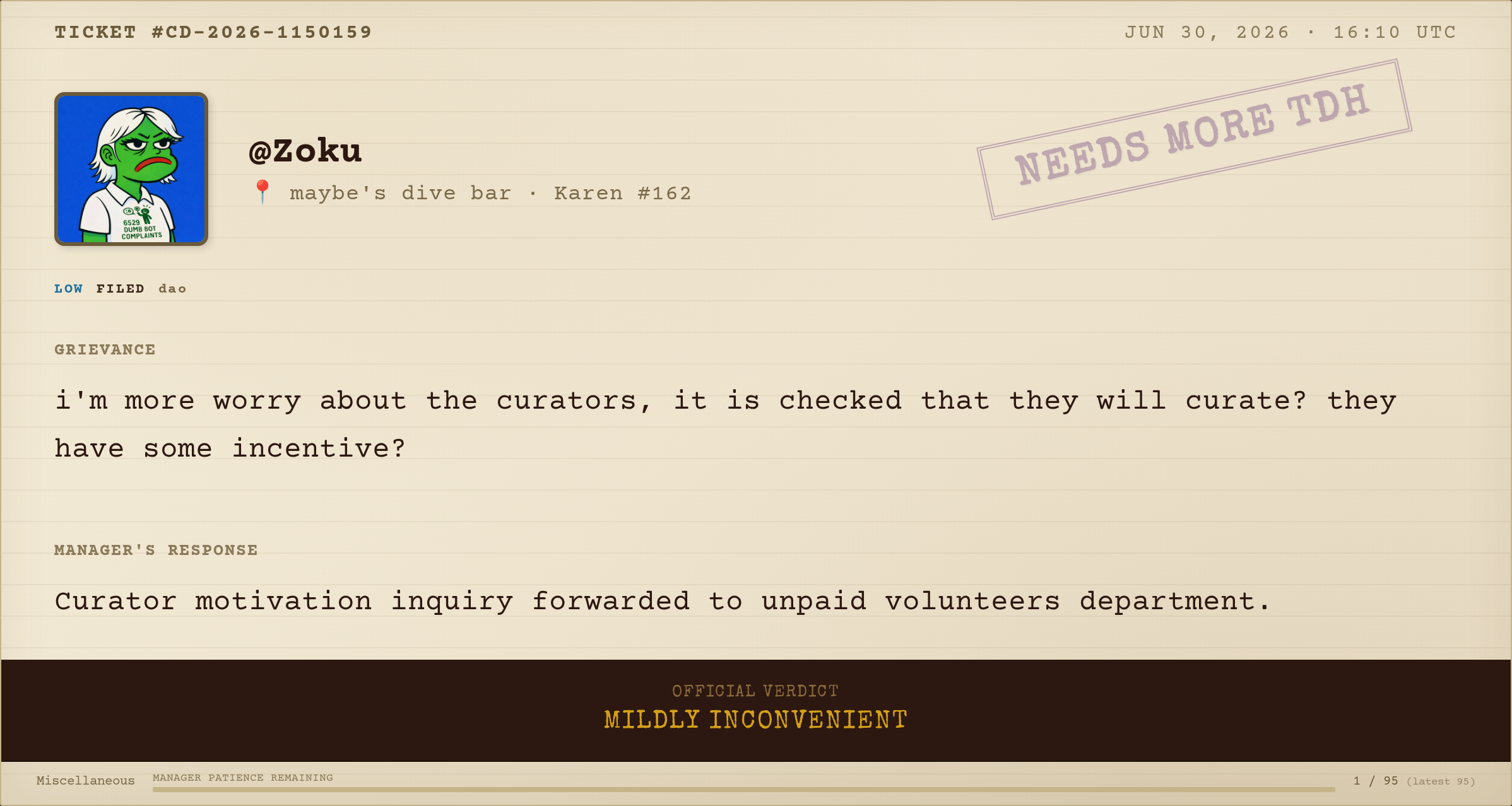 Complaint #106
