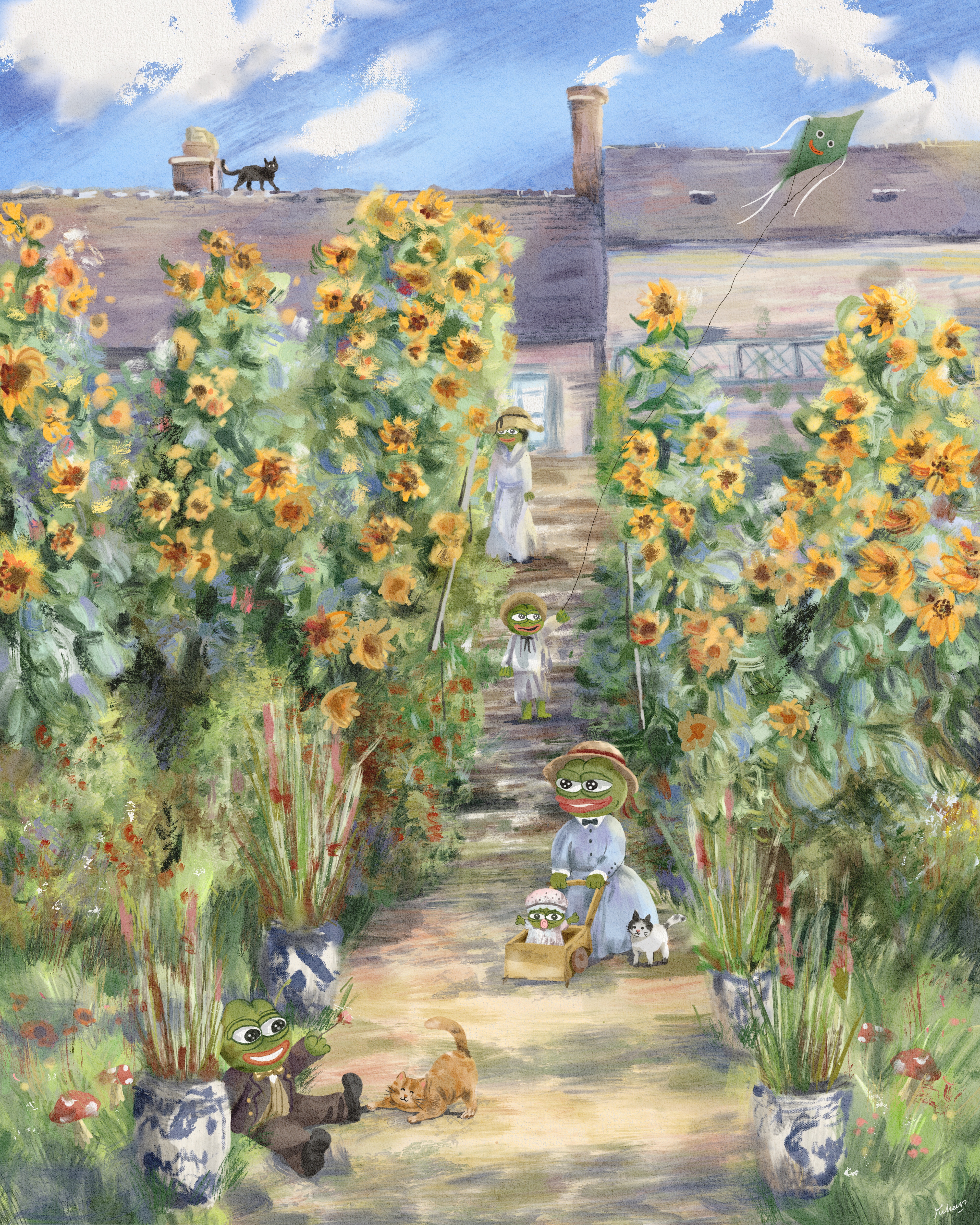 Pepe in the Artist's Garden