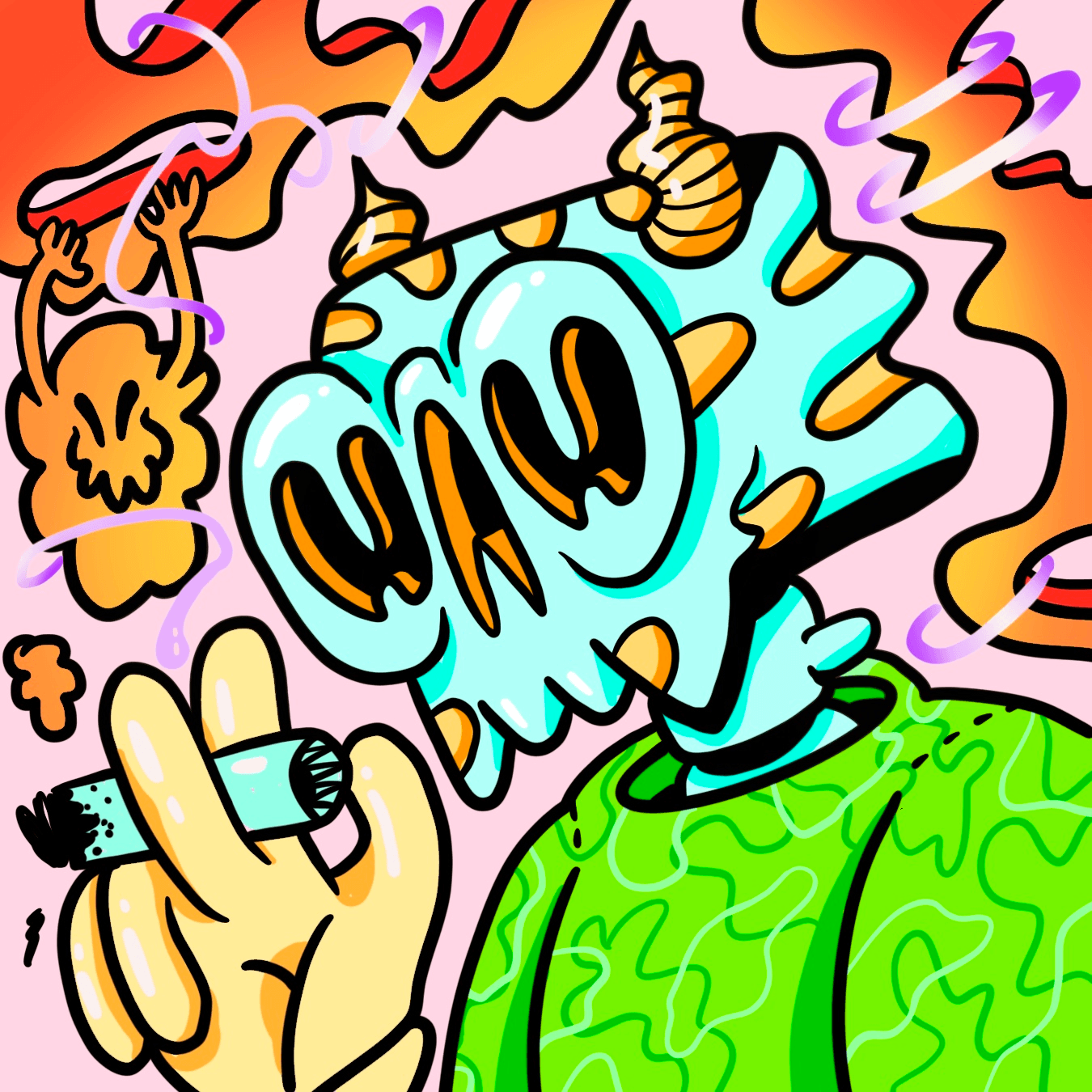 Smoking Skull #029