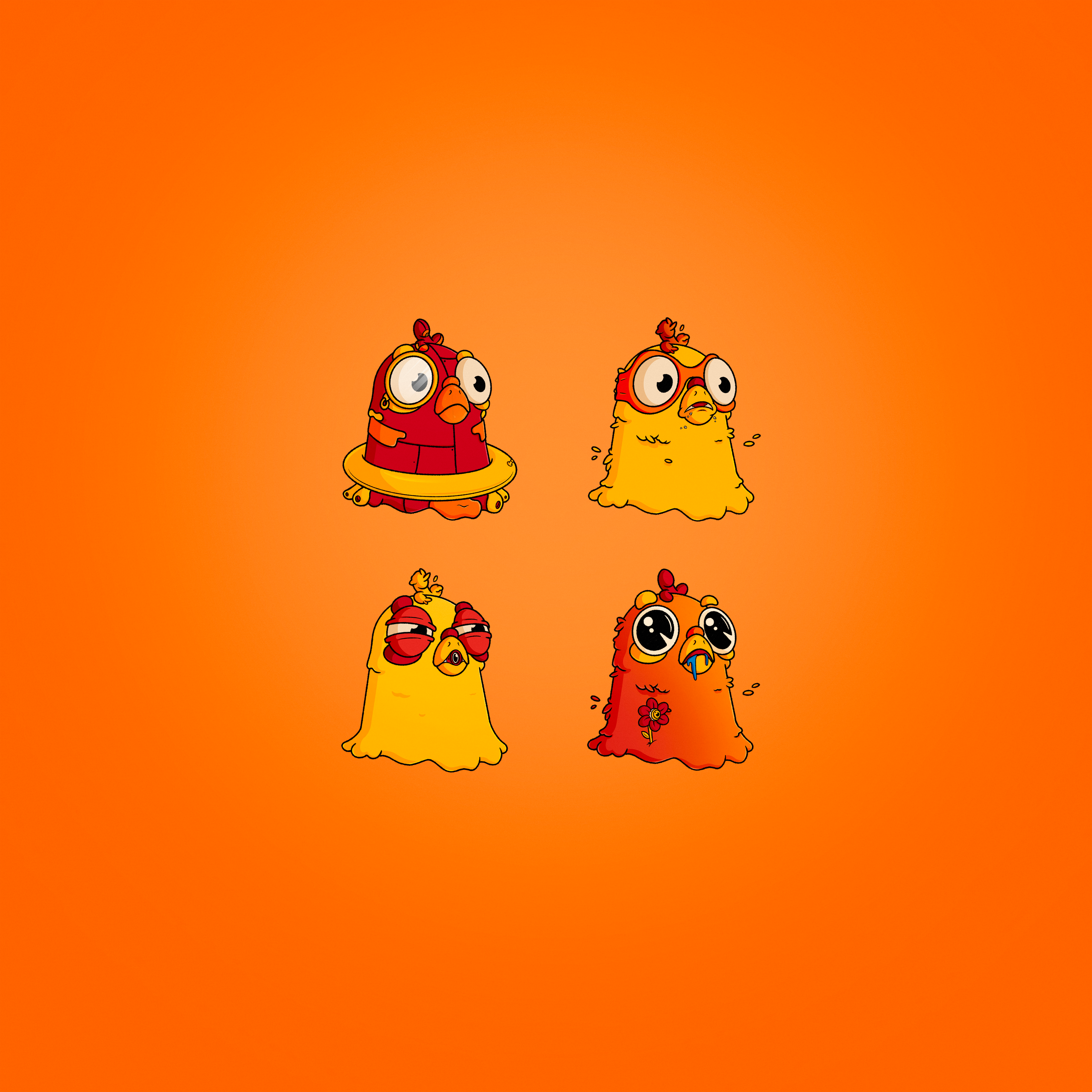 Squabble Heads: Orange Pidgies