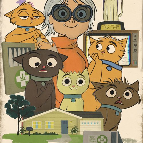 #371 70's Stoner Cats Poster