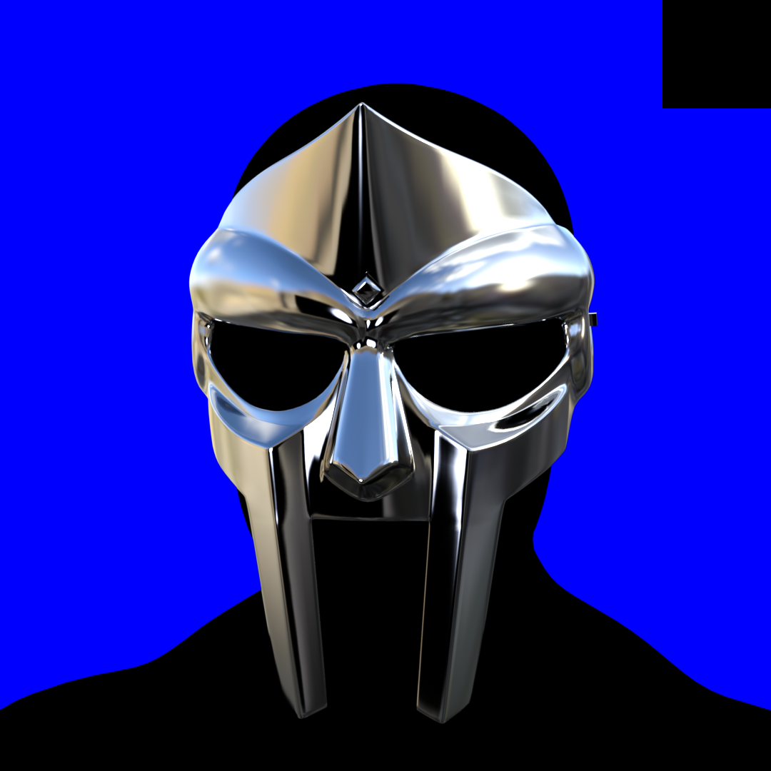 Villain #686 - The Chrome DOOM Villain on the Blue background with the Black Accent