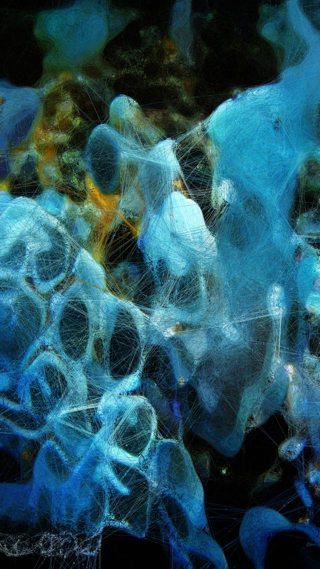 Machine Hallucinations - Coral - Generative AI Data Painting B #10