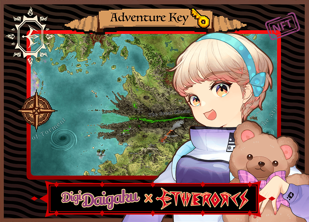 DigiDaigaku #680 - Yaeko | EtherOrcs Adventure Key (DigiDaigaku Genesis)