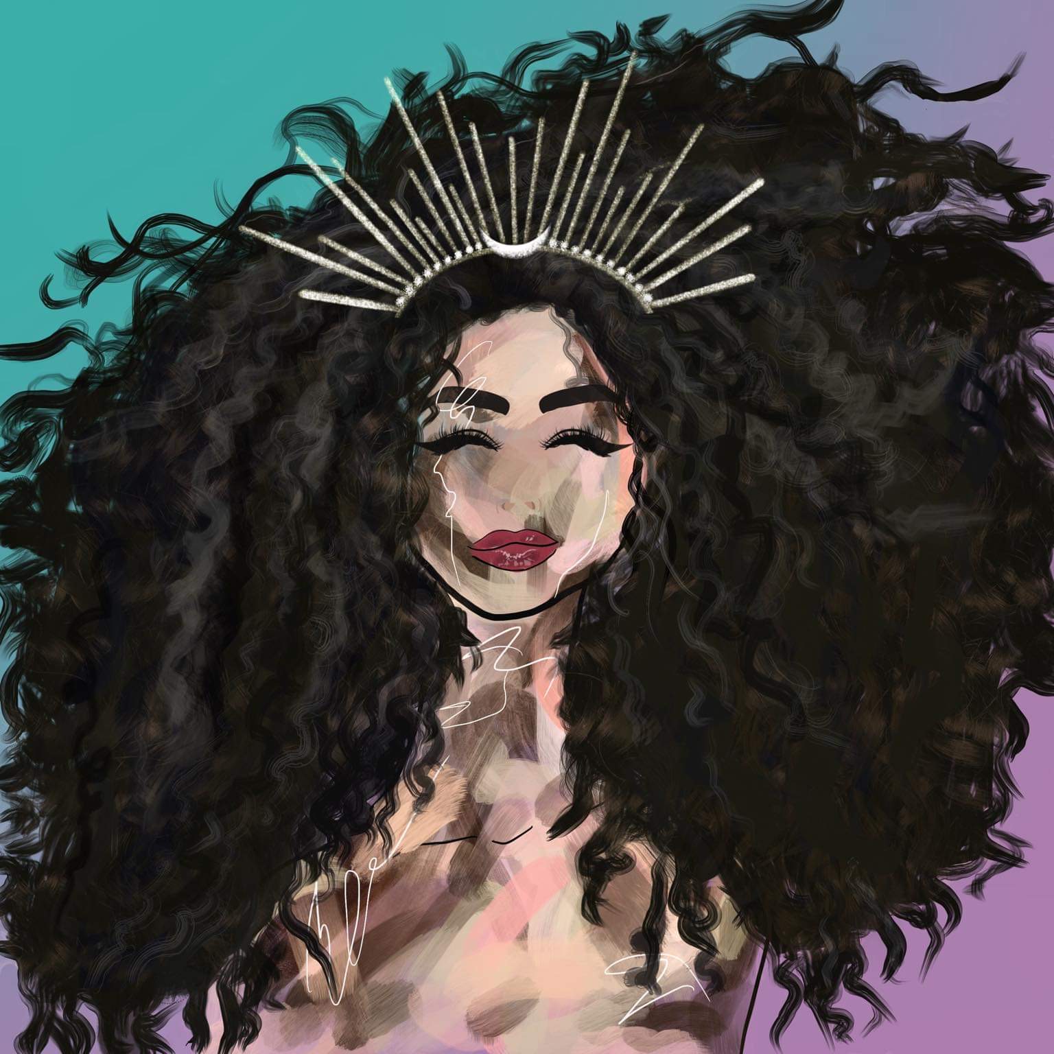 Curly Goddess #001