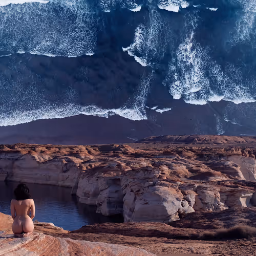 Woman on Cliff