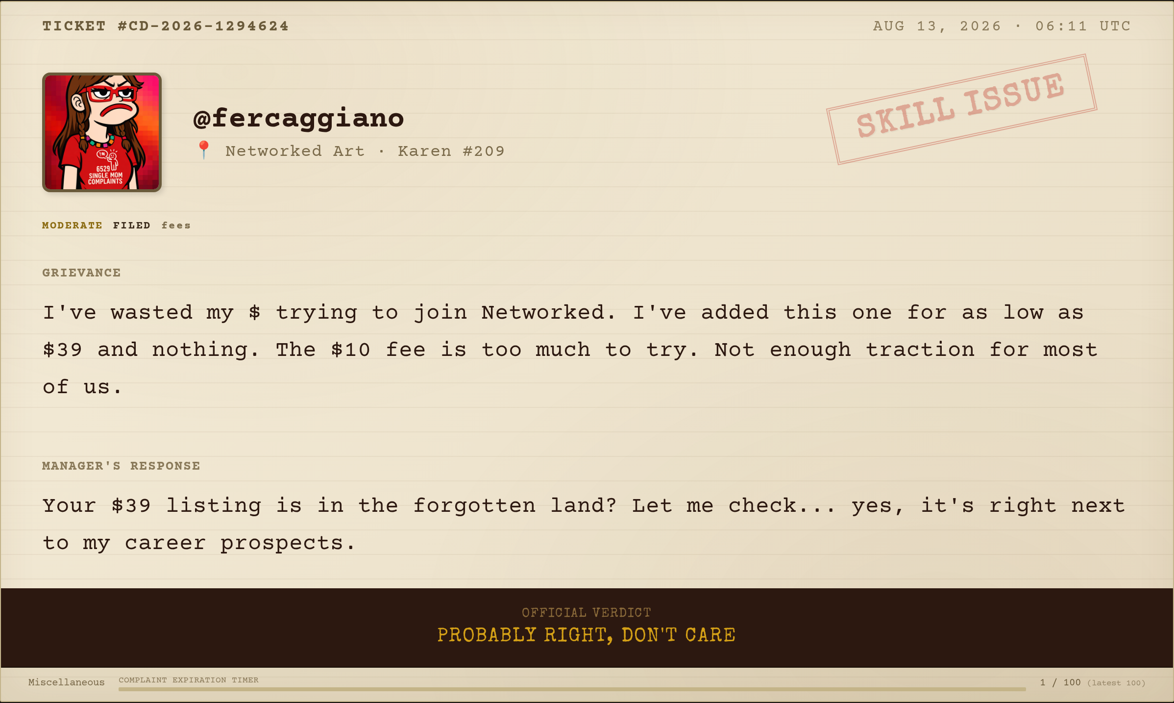 Complaint #301