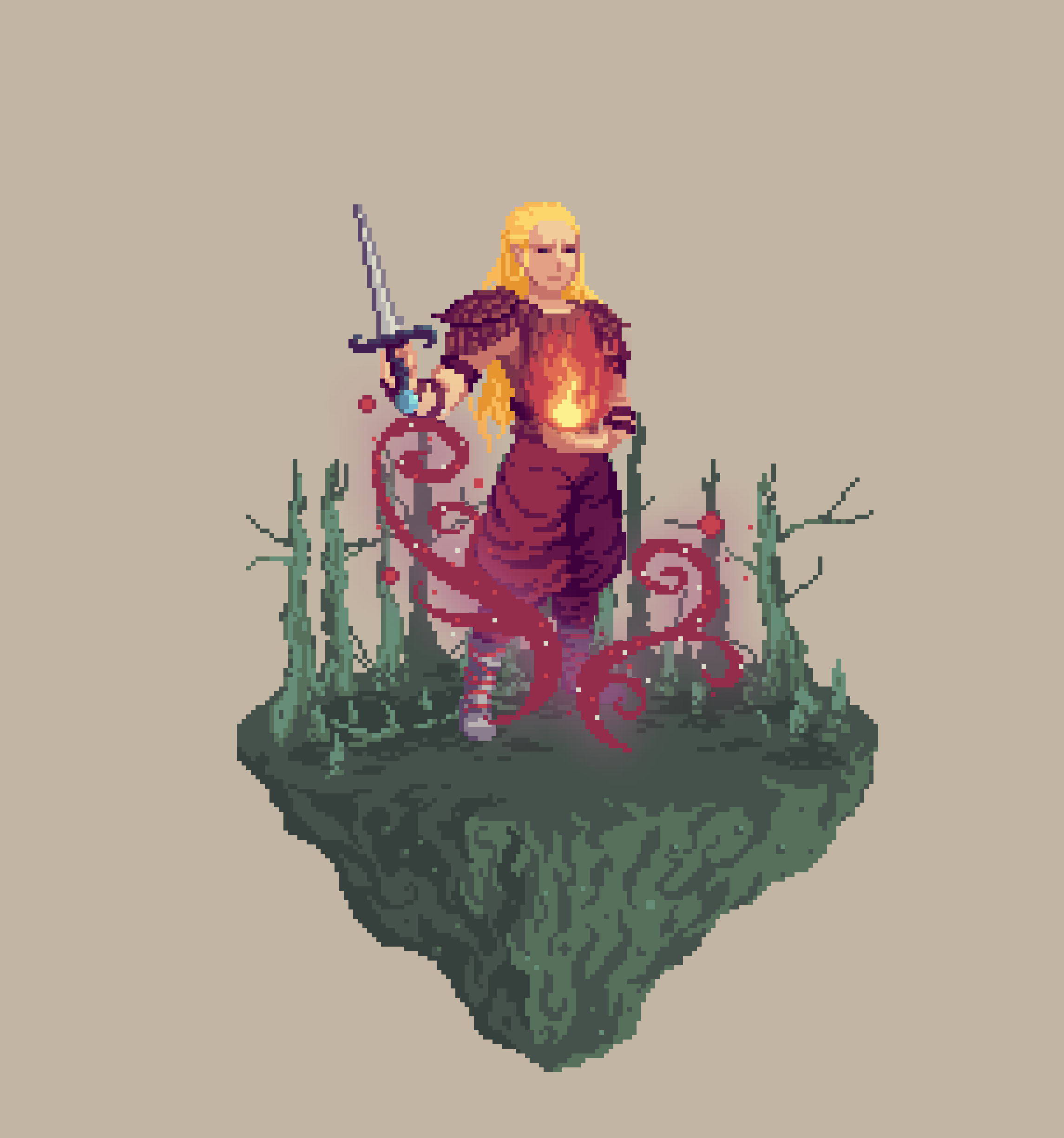 Sanddune Human Emberblood Sorcerer from The Swamp