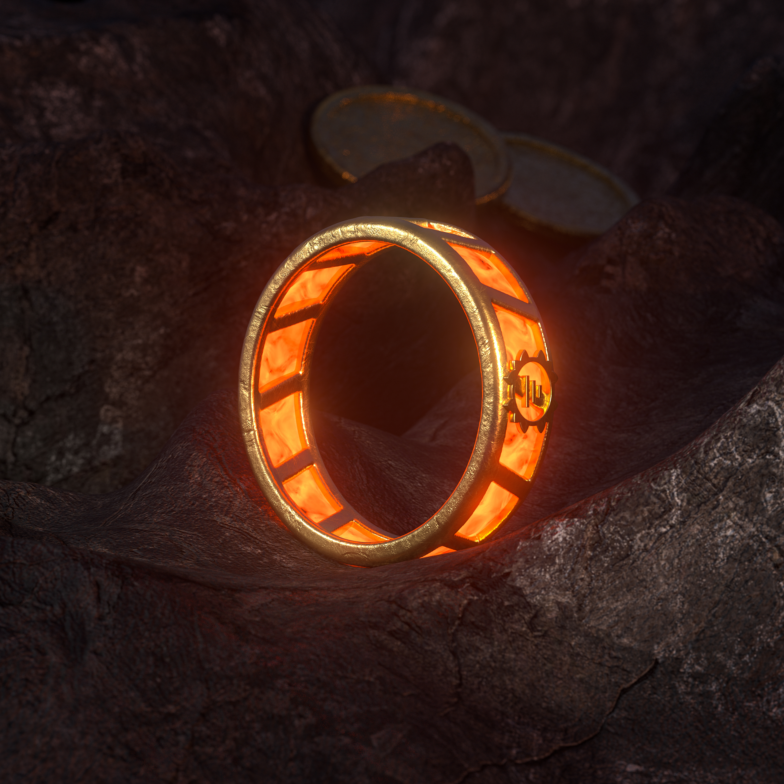 "Soul Whisper" Gold Ring of Anger