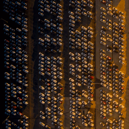 Cars Rows at First Light