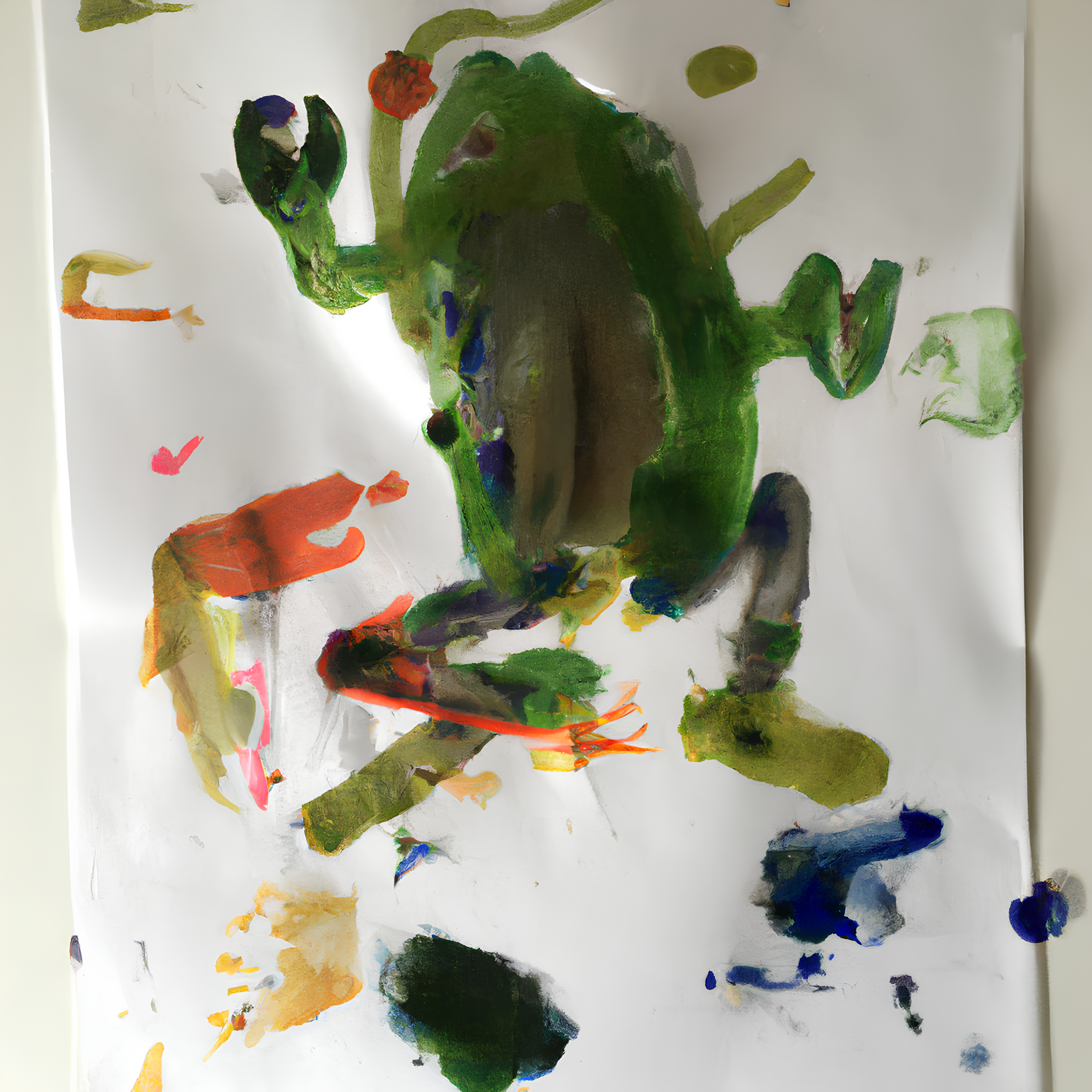 frog on paper
