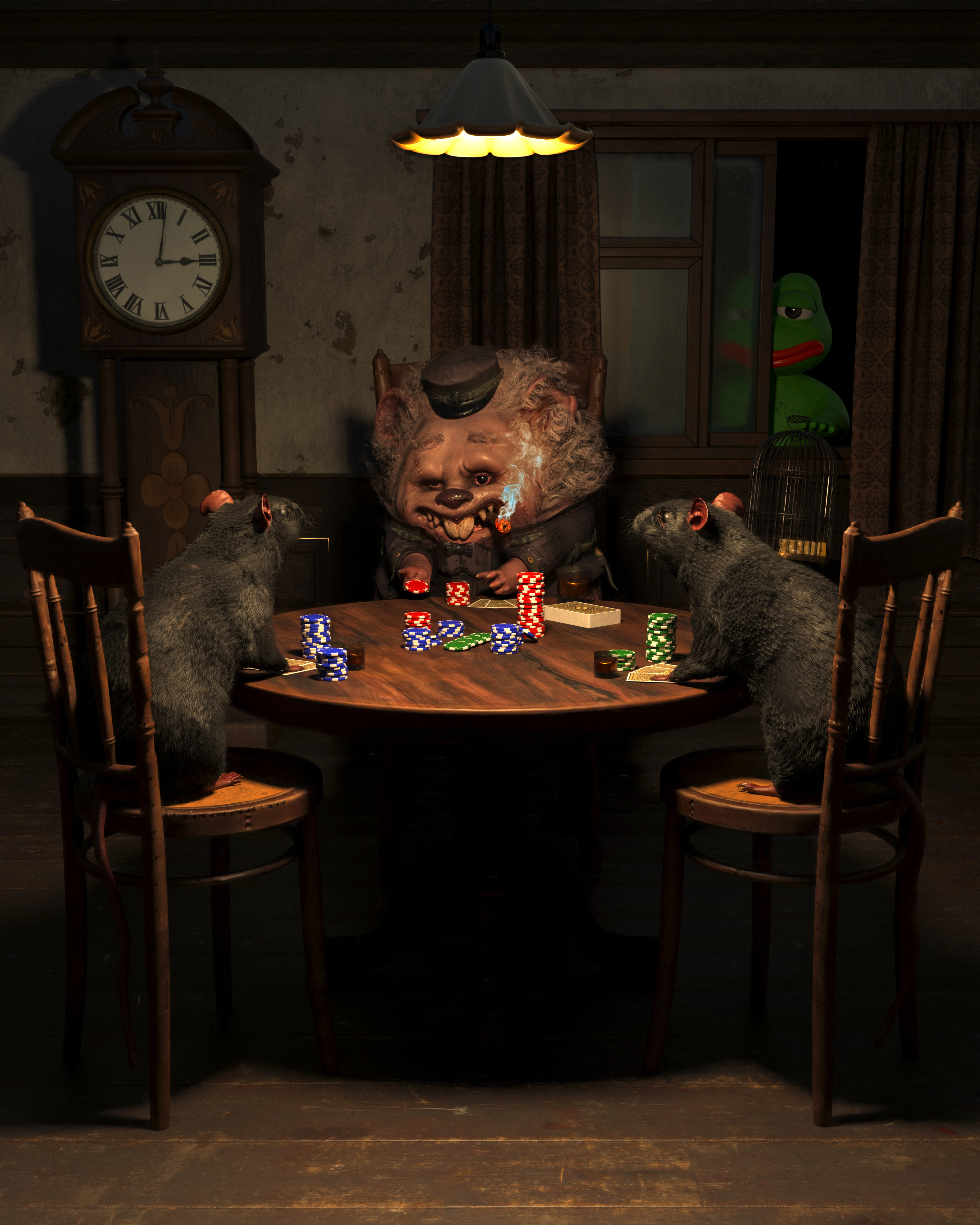 Rats Playing Poker