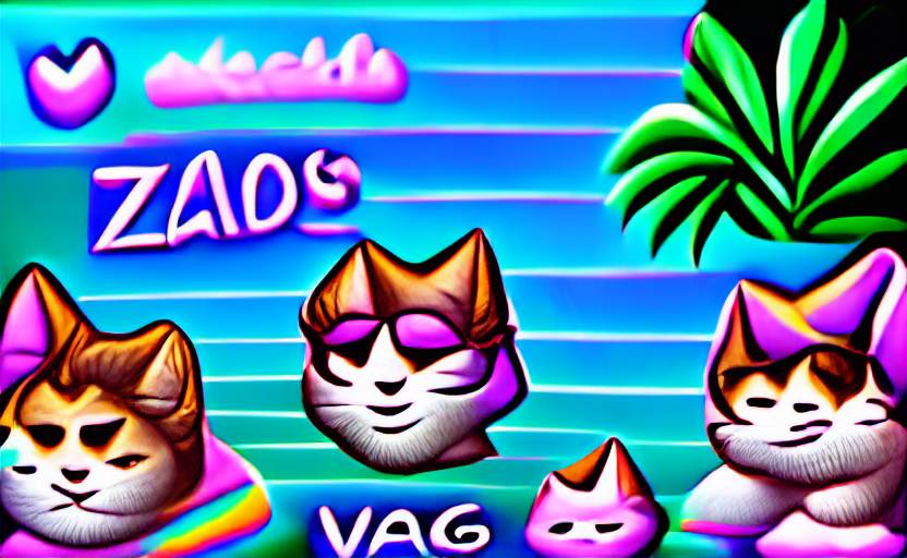Vaporwave Cats 1