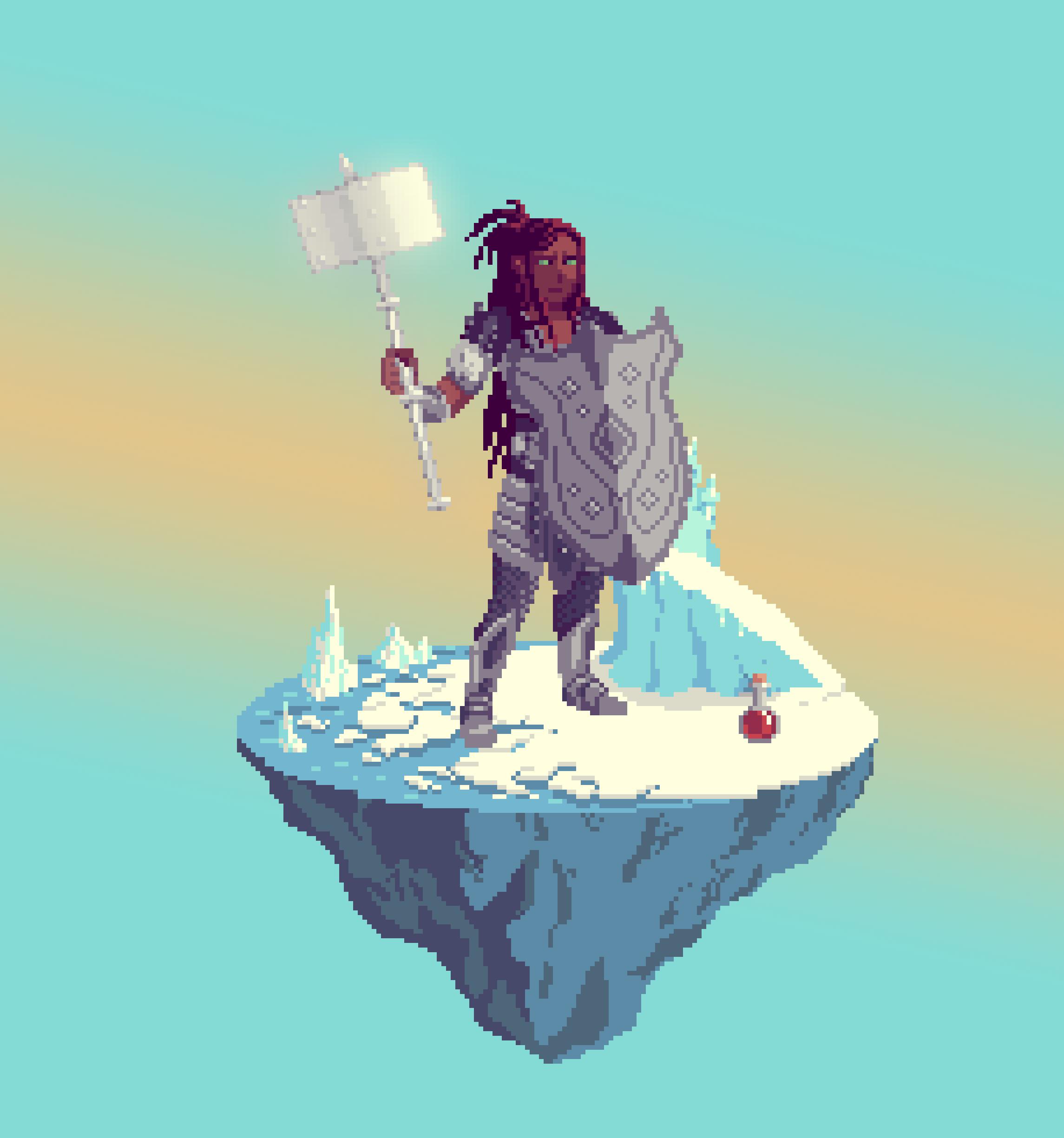 Valiant Human Resplendence Cleric Hero of The Castle + Potion