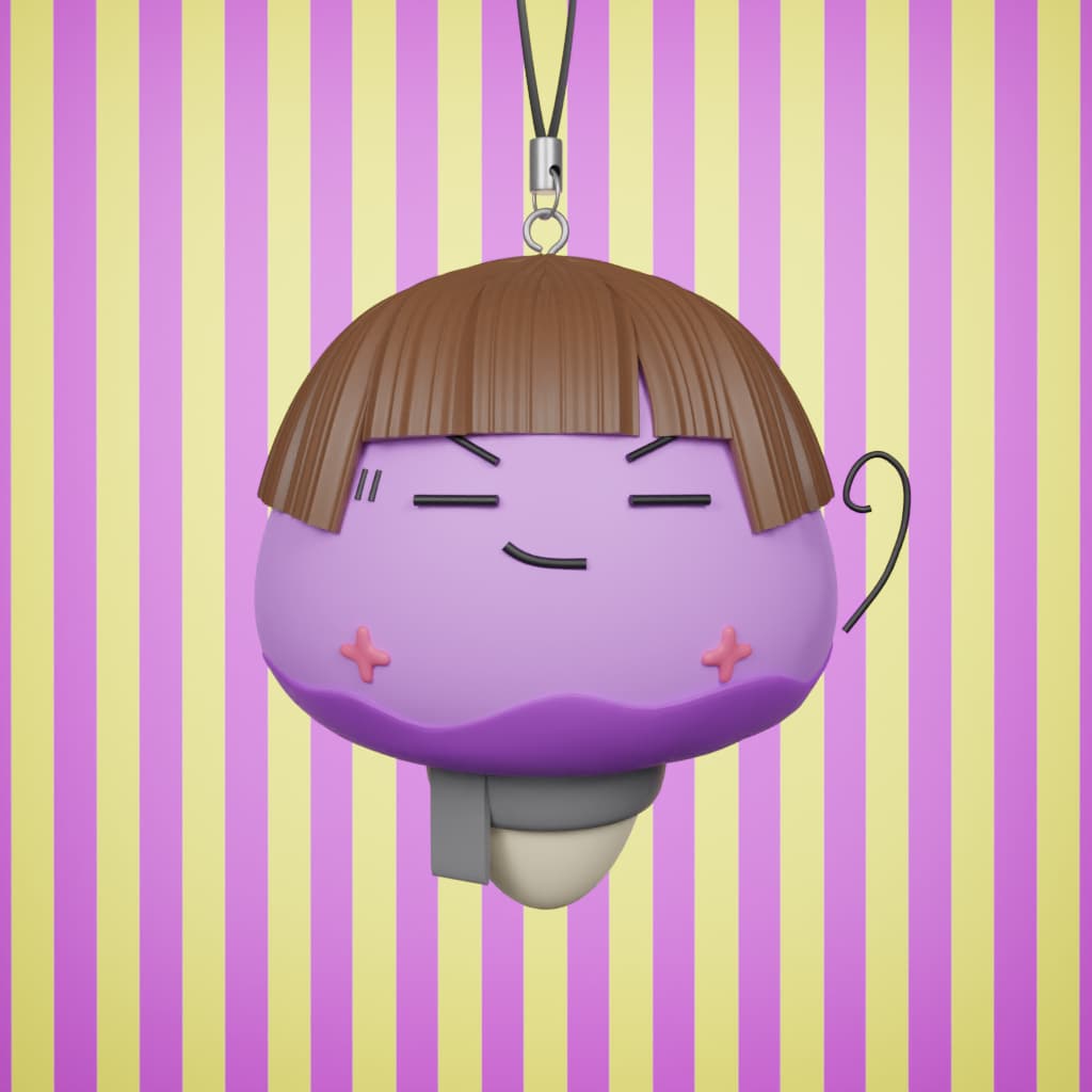 3D Shimeji Keychain #335
