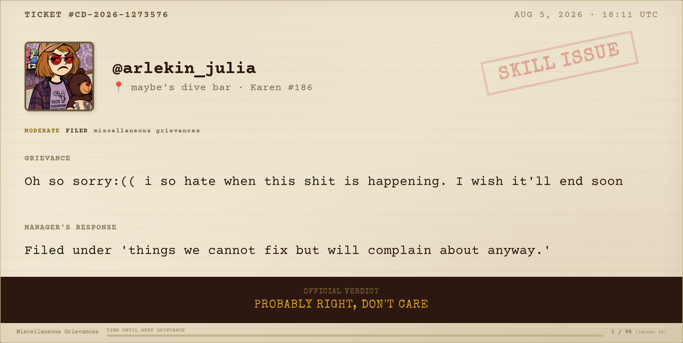 Complaint #280