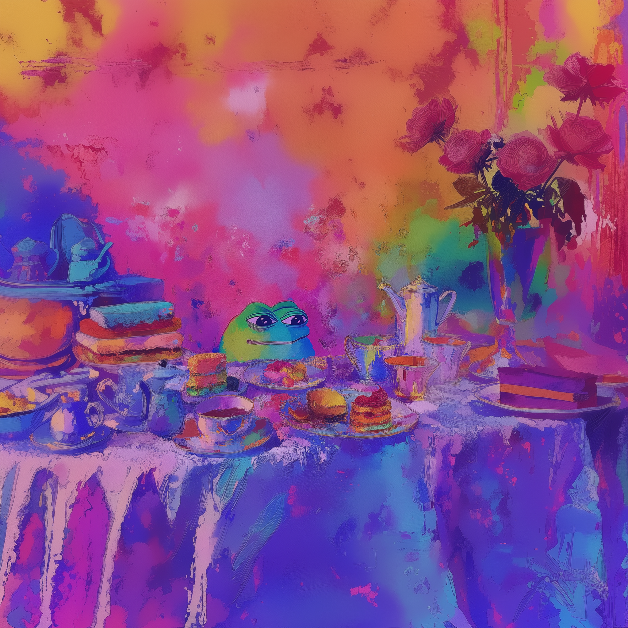 at the table