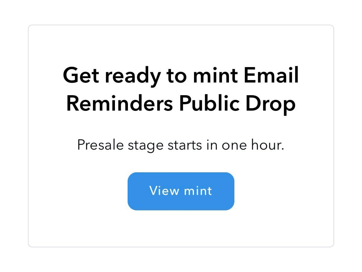 Email Reminders Public Drop