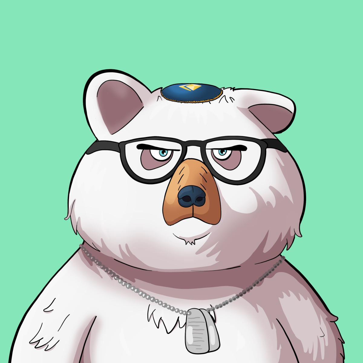 #1256 • Mooshy Zippy White Bear