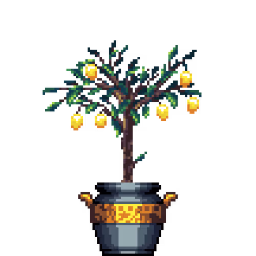 Lemon Tree in Greek Vase pot