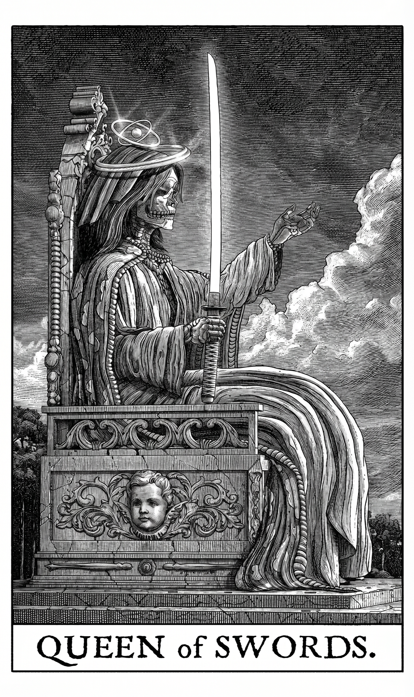 Queen of Swords — Litho