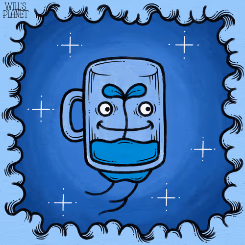 #19 The sprout-bearing glass cup