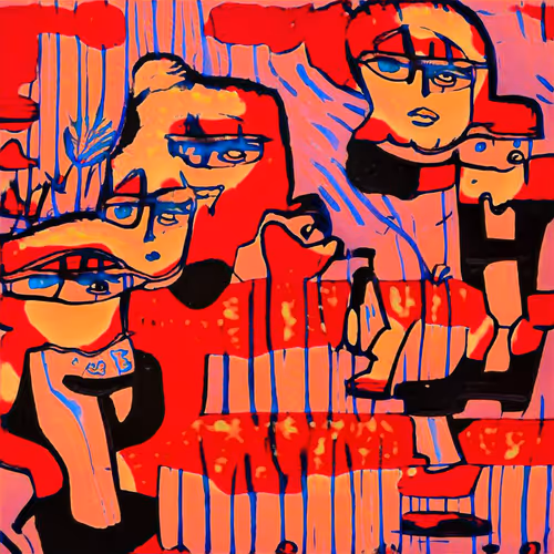 neon keith haring