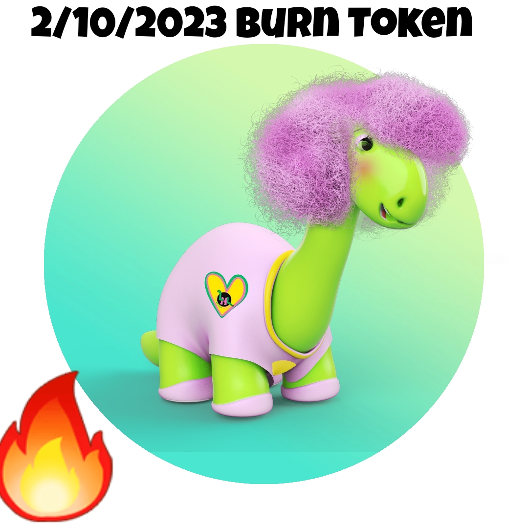 Long Neckie Dino Burn Token #1