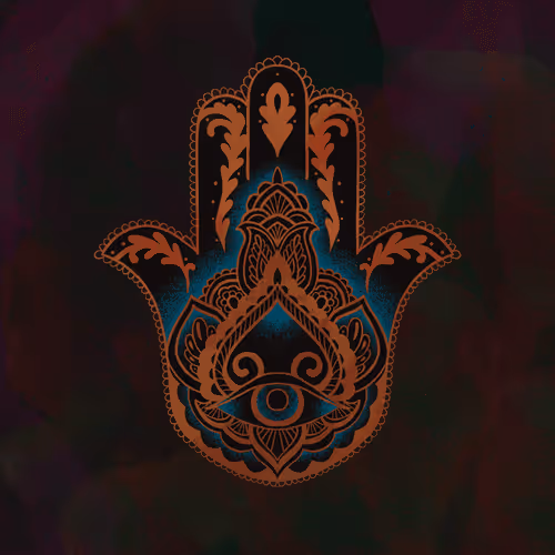 Orange Hamsa