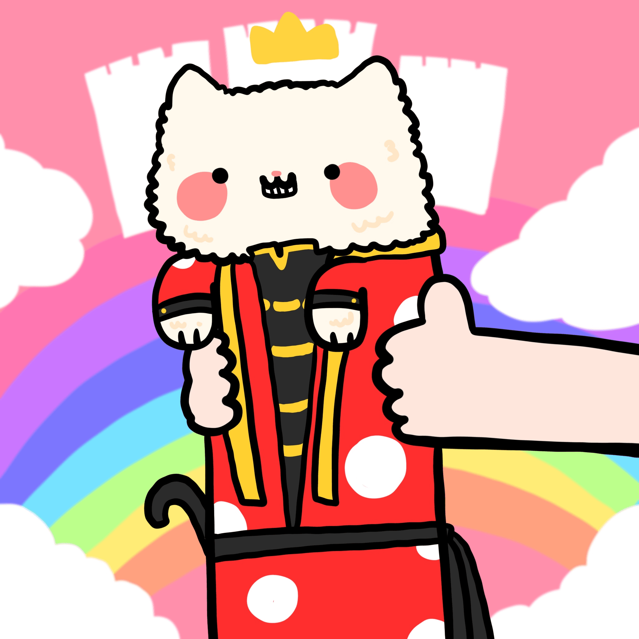 Long long prince of colorful castle cat #G003