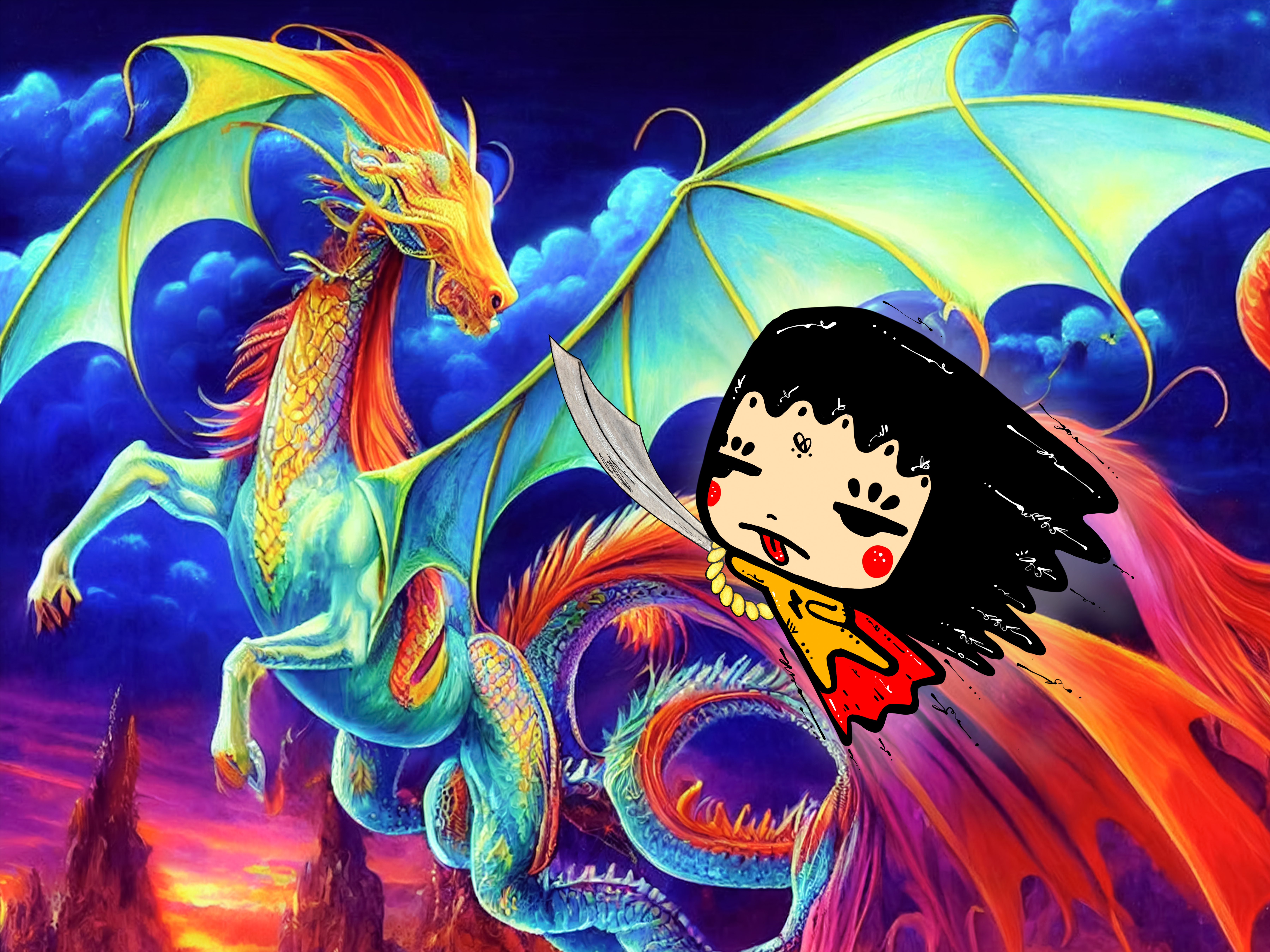 KIKU CONQUERS the DRAGON 2022 IRA X KIKU’S WORLD by SABET