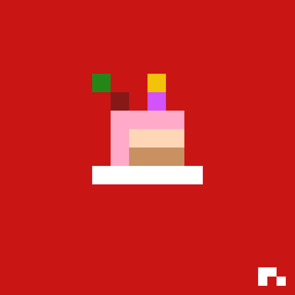 A piece of strawberry milkshake birthday cake