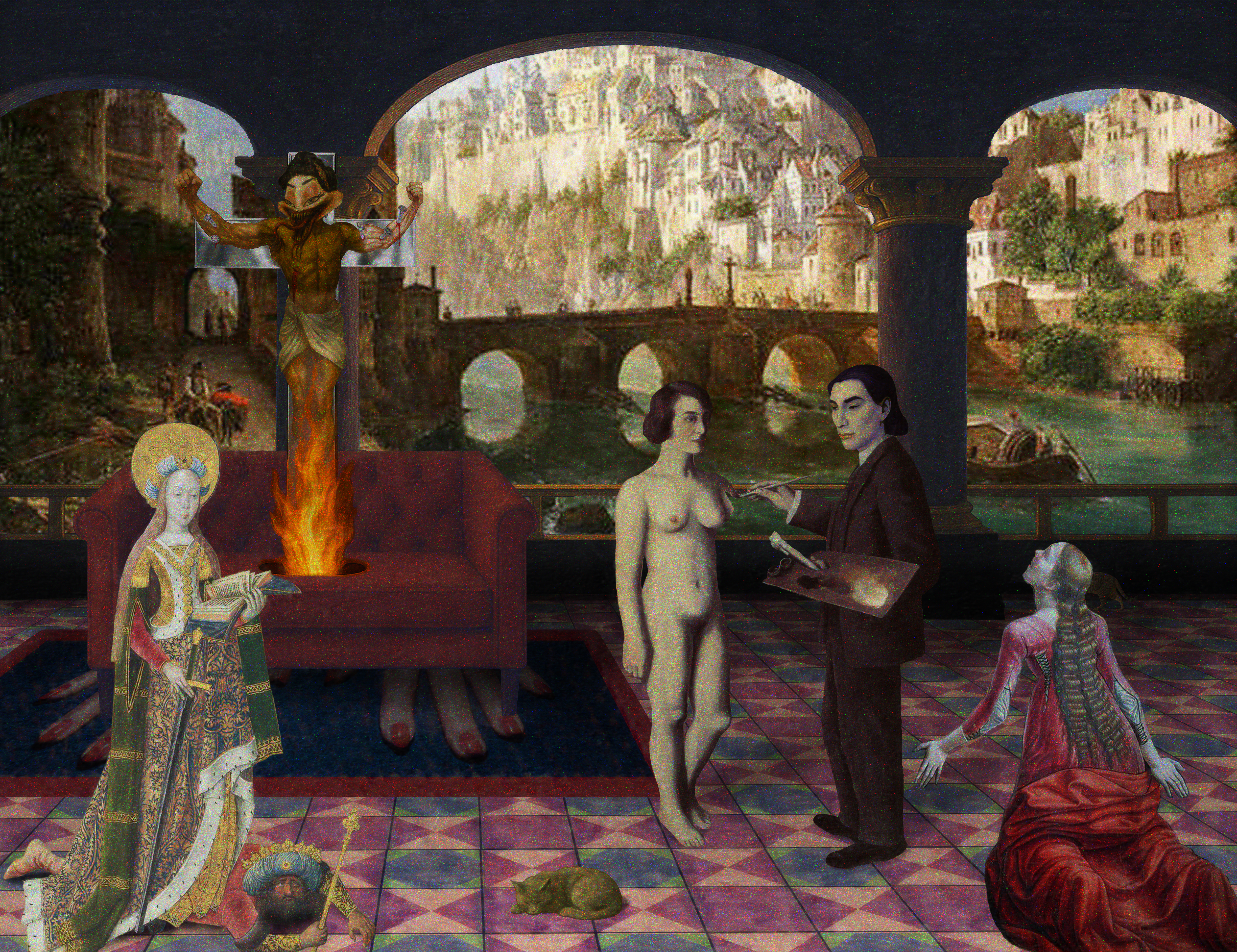 The Pilgrim’s Living Room Crucifixion; Mona Lisa Hyper-Gamble #25